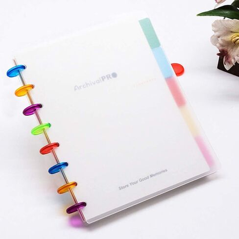 80 قطعة من أقراص تجليد الكتب البلاستيكية، 10 ألوان أقراص توسيع Discbound حلقات ربط القلب لمخططي أجهزة الكمبيوتر المحمولة DIY in Kuwait