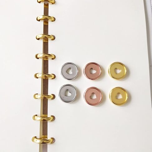 80 قطعة من أقراص تجليد الكتب البلاستيكية، 10 ألوان أقراص توسيع Discbound حلقات ربط القلب لمخططي أجهزة الكمبيوتر المحمولة DIY in Kuwait