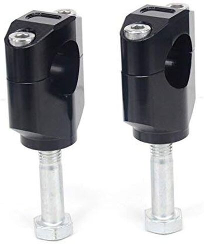 1 1/8 بوصة 28 مم CNC للدراجات النارية المقود الناهض المشبك محول تركيب متوافق مع CR125R CRF250R CRF450R CRF450L CRF450RX CRF450RL KX125 KX250 KX450F RMZ250 أسود in Kuwait