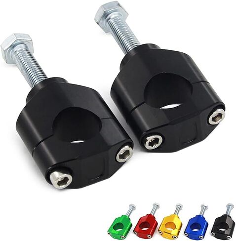 1 1/8 بوصة 28 مم CNC للدراجات النارية المقود الناهض المشبك محول تركيب متوافق مع CR125R CRF250R CRF450R CRF450L CRF450RX CRF450RL KX125 KX250 KX450F RMZ250 أسود in Kuwait