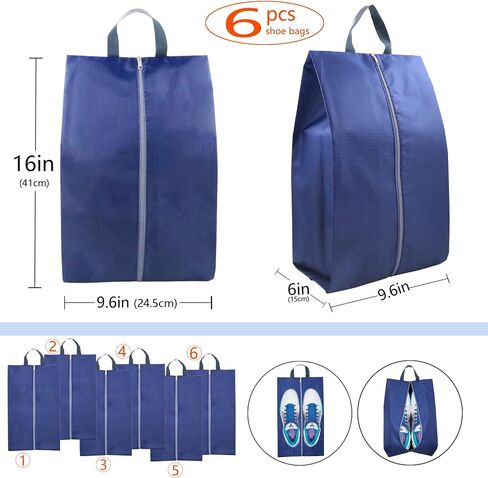 6Pack Shoe Bags for Travel XX-Large Shoe Bags for Women & Men Shoe Organizer Bag for Packing with Zipper in Saudi Arabia