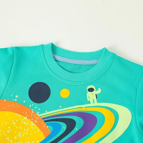 HILEELANG الصبي بلوزات هالوين عيد الميلاد الجدة يتوهج في الظلام Crewneck البلوز القطن الجرافيك القمم سترة قمصان in Kuwait