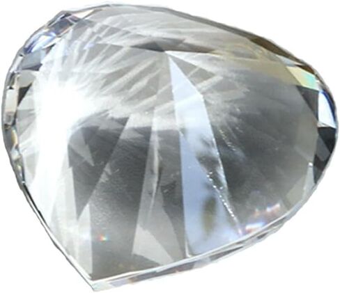 60mm/2.36in Heart Shape Crystal Diamond Glass Gems Paperweight for Home Office Decor Valentine's Day Gift Wedding (Blue) in Saudi Arabia
