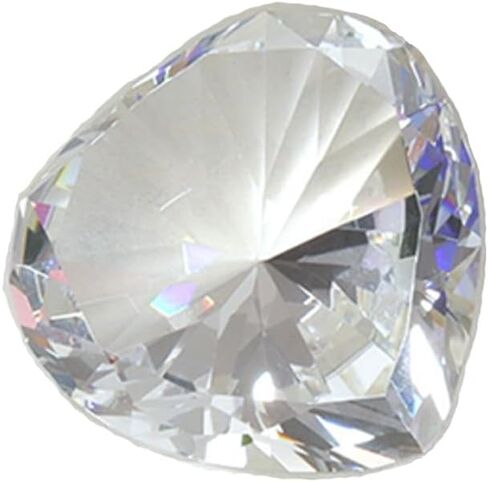 60mm/2.36in Heart Shape Crystal Diamond Glass Gems Paperweight for Home Office Decor Valentine's Day Gift Wedding (Blue) in Saudi Arabia