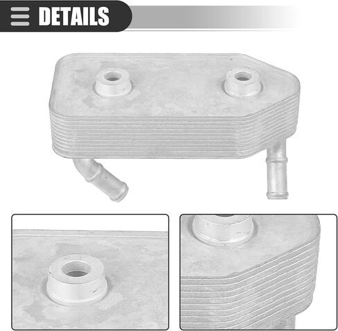 Motoforti Automatic Transmission Oil Cooler, Gearbox Oil Cooler, for Volkswagen Jetta Golf Beetle 1998-2005, Aluminum, No.096409061G, Silver Tone in Saudi Arabia