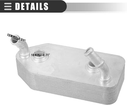 Motoforti Automatic Transmission Oil Cooler, Gearbox Oil Cooler, for Volkswagen Jetta Golf Beetle 1998-2005, Aluminum, No.096409061G, Silver Tone in Saudi Arabia