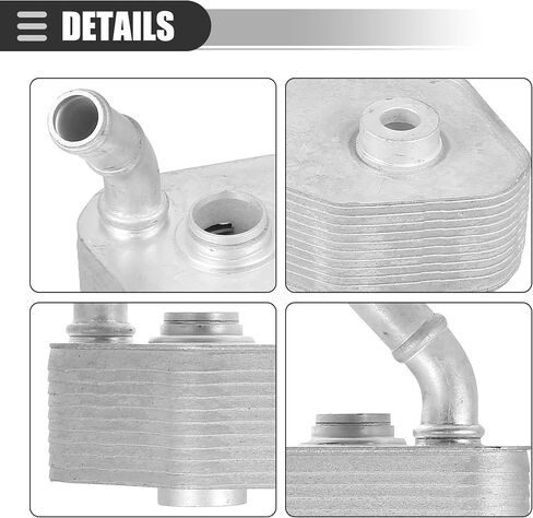 Motoforti Automatic Transmission Oil Cooler, Gearbox Oil Cooler, for Volkswagen Jetta Golf Beetle 1998-2005, Aluminum, No.096409061G, Silver Tone in Saudi Arabia