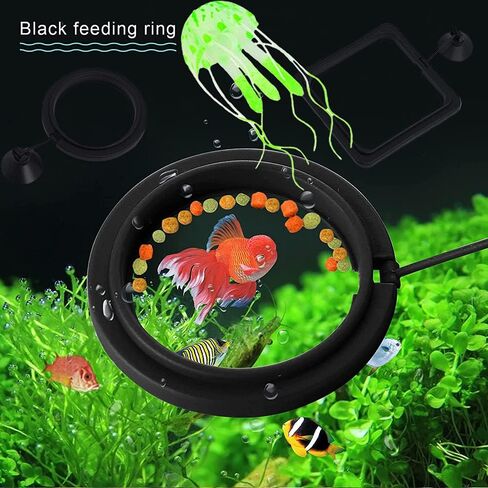 Fish Feeder Square-Shaped Automatic Fish Feeders Reduced Filter Clogging Tank Suitable for All Kinds of Food Tank Accessories in Kuwait