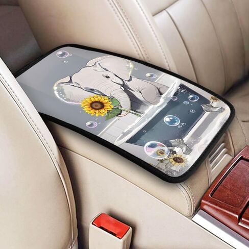 Universal Car Center Console Cushion Pad, Cool Red Skull Soft Waterproof Car Center Console Cover Auto Armrest Seat Box Cover Protector for Most Vehicle SUV Truck Car in Saudi Arabia