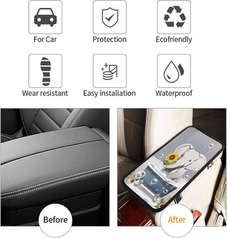 Universal Car Center Console Cushion Pad, Cool Red Skull Soft Waterproof Car Center Console Cover Auto Armrest Seat Box Cover Protector for Most Vehicle SUV Truck Car in Saudi Arabia