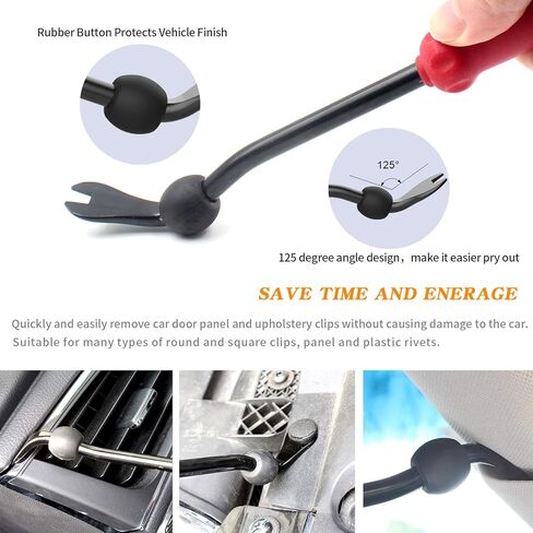 Wetado Auto Trim Removal Tool, Plastic Fastener Remover, Clip Removal Tool, Door Panel/Upholstery Remover - Easily Removes Plastic Fasteners, Reduces Damage to Panels and Loss of Clips in Saudi Arabia