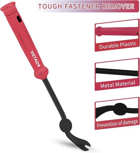 Wetado Auto Trim Removal Tool, Plastic Fastener Remover, Clip Removal Tool, Door Panel/Upholstery Remover - Easily Removes Plastic Fasteners, Reduces Damage to Panels and Loss of Clips in Saudi Arabia
