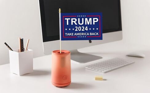 12 حزمة من أعلام ترامب 2024 صغيرة الحجم تأخذ أمريكا مرة أخرى ترامب 2024 عصا خشبية تحمل باليد لافتة ساحة علم ديكورات داخلية وخارجية 5 × 8 بوصة in Saudi Arabia