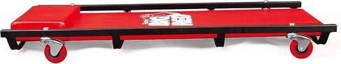 BIG RED TR6453 Torin Rolling Garage/Shop Creeper: 36" Padded Mechanic Cart with 4 Casters, Red, 4-wheel in Saudi Arabia