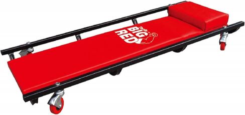 BIG RED TR6453 Torin Rolling Garage/Shop Creeper: 36" Padded Mechanic Cart with 4 Casters, Red, 4-wheel in Saudi Arabia