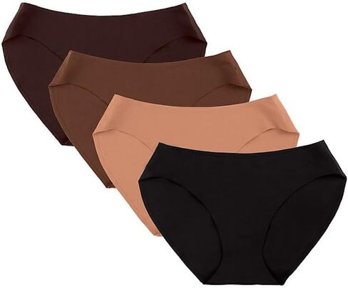 مجموعة 4 قطع من Member's Mark Ladies Hipsters (مقاس X-Large، أسود/فلين/مشوي فرنسي/شوكولاتة عميقة) in Kuwait