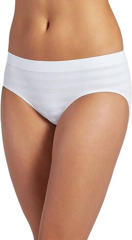 Jockey Women's Underwear Matte & Shine Seamfree Hipster, White, 5 in Saudi Arabia