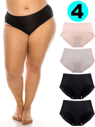 ملابس داخلية نسائية من B2BODY مصنوعة من الألياف الدقيقة والسيليكون ذات حافة محببة XS-3X مقاس كبير in Saudi Arabia