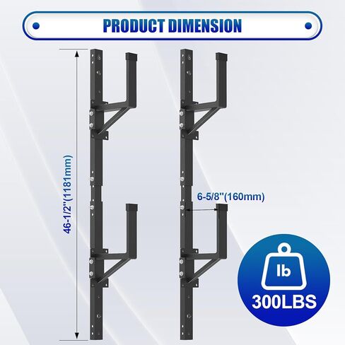 رف سلم مقطورة مثبت على الجانب من الألومنيوم مناسب للجزء الخارجي للمقطورة المغلقة | حامل جانبي للمقطورة العالمية | جانب جدار غرفة الأدوات، سعة 300 رطل، عبوة من سلمين in Kuwait