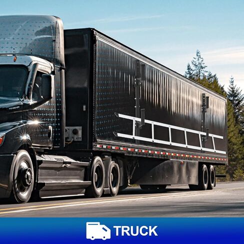 رف سلم مقطورة مثبت على الجانب من الألومنيوم مناسب للجزء الخارجي للمقطورة المغلقة | حامل جانبي للمقطورة العالمية | جانب جدار غرفة الأدوات، سعة 300 رطل، عبوة من سلمين in Kuwait