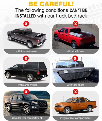 Universal Adjustable Pickup Truck Bed Rack Heavy-Duty Extendable Ladder Rack for Truck Accessories, Fit for Most Pickups F-150, Ranger, Silverado, Ram, Colorado, Canyon.etc in Saudi Arabia