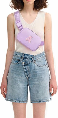 Graduation Gifts for Teens Kids Daughter Sister Her - Birthday Gifts for 3 4 5 6 7 8 9 10 11 12 13 Year Old Girls,Fanny Pack Crossbody Bag Belt Bag Cute Trendy Stuff | Lavender,Initial A in Saudi Arabia