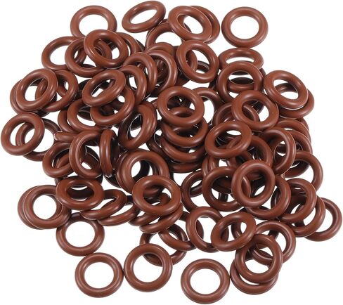 Motoforti Universal O Ring Seal Gasket، Orings Seal Washer استبدال لإصلاح السباكة للسيارات والشاحنات والمقطورات وسيارات الدفع الرباعي، 4 مم معرف × 2.5 مم CS، مطاط، بني، 100 قطعة in Saudi Arabia