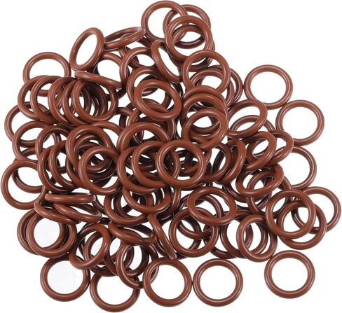 Motoforti Universal O Ring Seal Gasket, Orings Seal Washer Replacement for Plumbing Repair for Cars Trucks SUVs Trailers, 4mm ID x 2.5mm CS, Rubber, Brown, 100pcs in Saudi Arabia