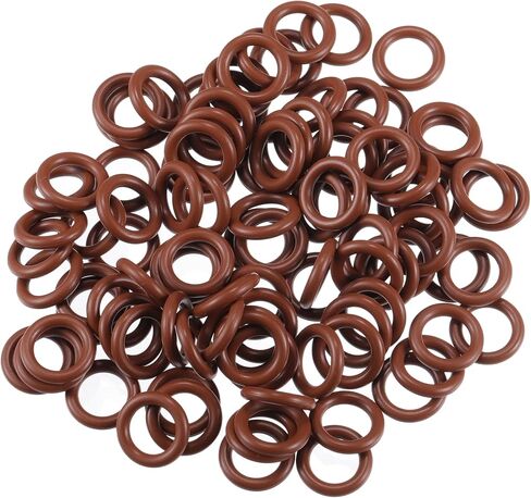 Motoforti Universal O Ring Seal Gasket, Orings Seal Washer Replacement for Plumbing Repair for Cars Trucks SUVs Trailers, 4mm ID x 2.5mm CS, Rubber, Brown, 100pcs in Saudi Arabia