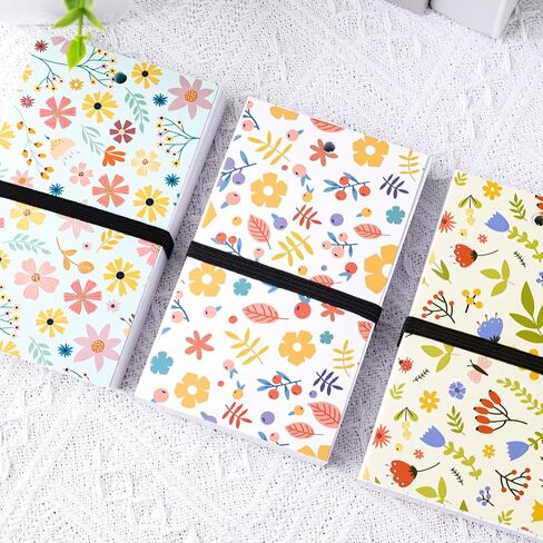 300PCS Index Cards, Lined Index Cards with Dividers Ruled Flash Cards with Ring Floral Cover Note Cards Study Cards Notecards for School Learning Office in Saudi Arabia