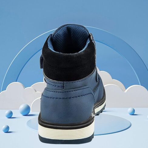 Kids' Hiking Work Boots for Boys Girls, Waterproof Outdoor Ankle Boots with Hook and Loop in Saudi Arabia