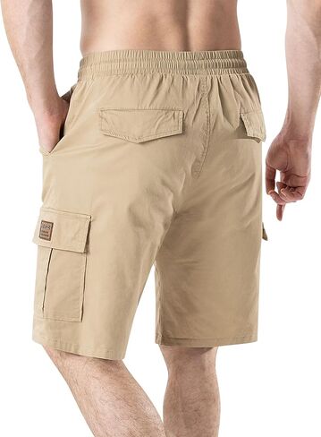 Men's Drawstring Cargo Shorts Relaxed Fit Shorts with Pockets Work Hiking Summer Athletic Short Men in Saudi Arabia
