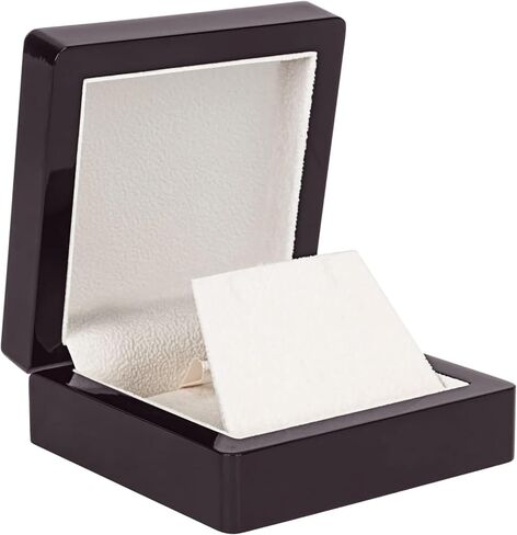 Luxury Piano Wood Pendant/Necklace Box for Jewelry - Ideal for Small Necklaces & Pendant - Rosewood Colored Pendant/Necklace Gift Box - Vanilla Colored Suede Interior Jewelry Box in Saudi Arabia