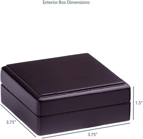 Luxury Piano Wood Pendant/Necklace Box for Jewelry - Ideal for Small Necklaces & Pendant - Rosewood Colored Pendant/Necklace Gift Box - Vanilla Colored Suede Interior Jewelry Box in Saudi Arabia