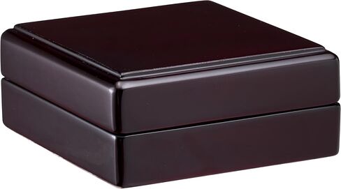 Luxury Piano Wood Pendant/Necklace Box for Jewelry - Ideal for Small Necklaces & Pendant - Rosewood Colored Pendant/Necklace Gift Box - Vanilla Colored Suede Interior Jewelry Box in Saudi Arabia