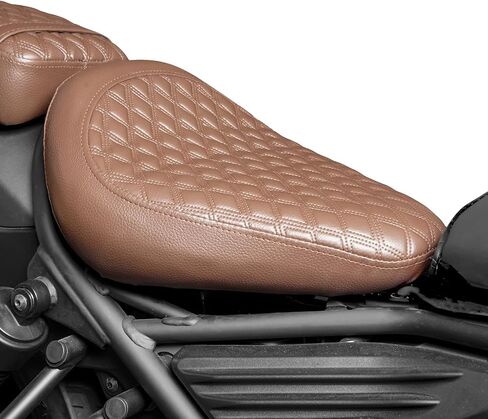 Motorcycle Rear Passenger Front Driver Pillion Seat Cover Cushion Pressure Relief Pad Compatible with H-onda Rebel CMX500 CMX300 CMX 500 300 2017-2024 18 19 20 21 22 23 (Front-Brown) in Saudi Arabia