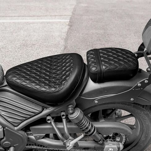 Motorcycle Rear Passenger Front Driver Pillion Seat Cover Cushion Pressure Relief Pad Compatible with H-onda Rebel CMX500 CMX300 CMX 500 300 2017-2024 18 19 20 21 22 23 (Front-Brown) in Saudi Arabia