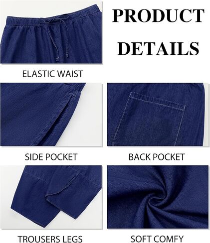 Runcati Mens Harem Capri Jeans Casual Tapered Elastic Waist 3/4 Shorts Cotton Hippie Yoga Lightweight Pants in Saudi Arabia