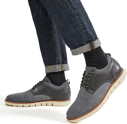 Men's Dress Sneakers Knit Oxford Shoes Lightweight Walking Shoes Casual Fashion Sneaker Comfortable Work Shoes in Saudi Arabia