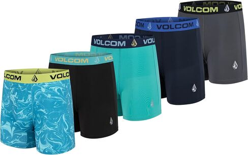 ملابس داخلية بوكسر رجالي من Volcom مكونة من 5 قطع من الملابس الداخلية المصنوعة من البوليستر والألياف اللدنة in Saudi Arabia