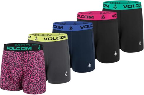 ملابس داخلية بوكسر رجالي من Volcom مكونة من 5 قطع من الملابس الداخلية المصنوعة من البوليستر والألياف اللدنة in Saudi Arabia