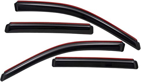 Lightronic WV194252 in-Channel Side Window Visor Deflector Rain Guard, Dark Smoke, 4-Pieces Set, Fits 2011-2021 Jeep Grand Cherokee in Saudi Arabia