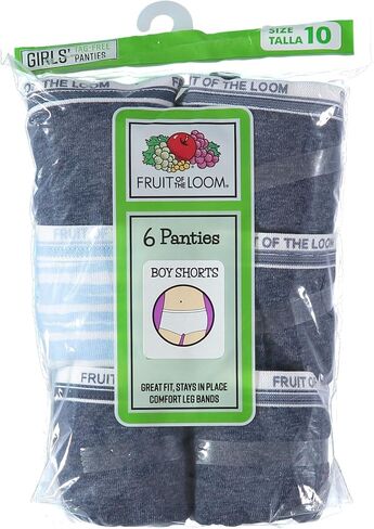 ملابس داخلية قصيرة للفتيات من Fruit of the Loom (ألوان متنوعة - 6 قطع، 14) in Saudi Arabia
