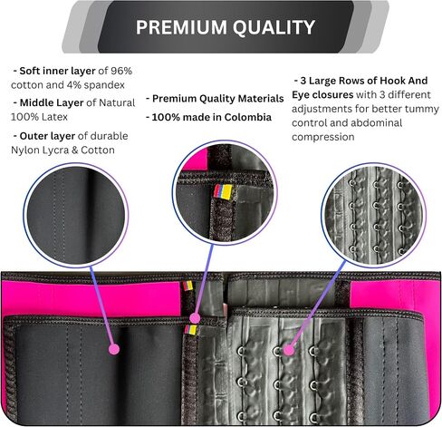 Fajas Colombianas Women Underbust Latex Sport Waist Trainer, Corset, Waist Trainer Cincher, Body Shaper, Colombian Shapewear in Saudi Arabia