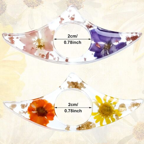 2 Pieces Dried Flower Resin Book Page Holder Transparent Thumb Ring Page Holder Handmade Personalized Flower Resin Bookmark Reading Accessories Gift for Teachers Book Lovers Literary (Adorable Style) in Saudi Arabia