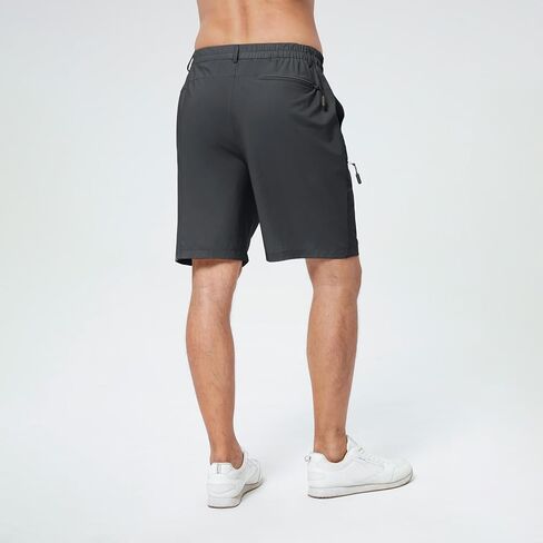 Men's Hiking Cargo Shorts Elastic Waist Stretch Quick Dry Casual Shorts with 6 Pockets for Fishing Camping Golf in Saudi Arabia