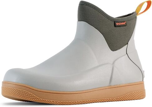 Men's Deck Boots Waterproof Ankle Rain Boots Saltwater Fishing Booties Non-slip Outdoor Rubber Boots in Saudi Arabia