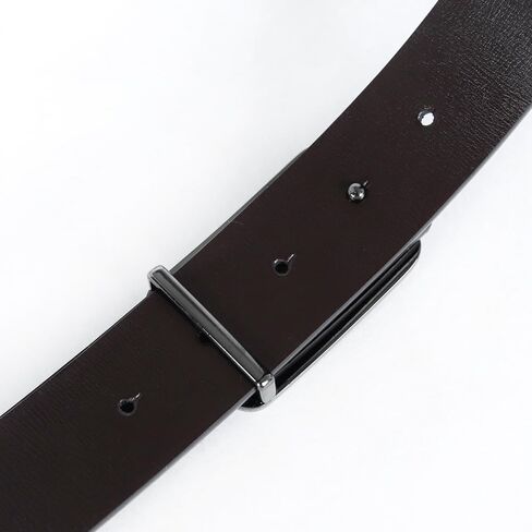 Men&Womens Leather Dress Belt Business Automatic Buckle Belt Color:Black Silver Gold in Saudi Arabia