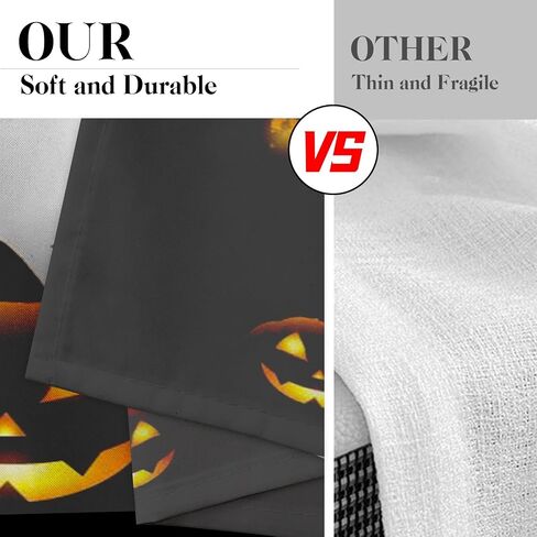 Halloween Kitchen Curtains Pumpkins Window Curtains Valance and Tier Set 36 Inch, Cemetery House Rod Pocket Short Tier Curtain for Room, Spooky Small Cafe Kitchen Decor in Saudi Arabia