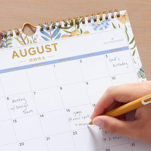 Blue Sky Day Designer for 2024-2025 Academic Year Monthly Wall Calendar, 11' x 8.75', Wirebound, Flutter (136694-A25) in Saudi Arabia
